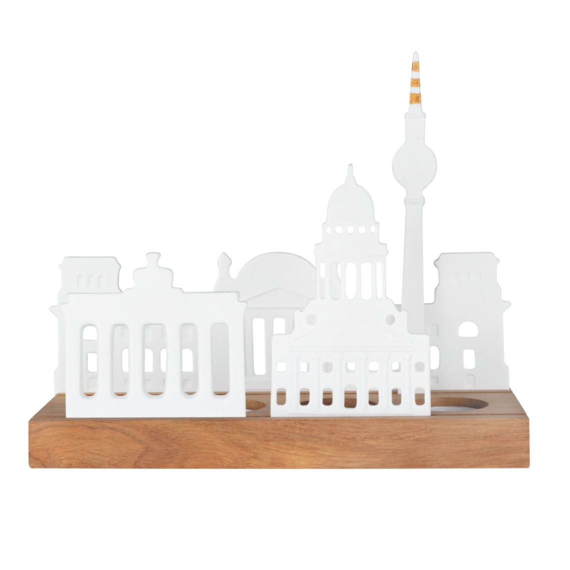 Lichtobjekt Stadtsilhouette Berlin Räder